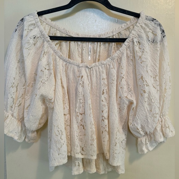 Free People- Stacey Lace Top S - Picture 8 of 10